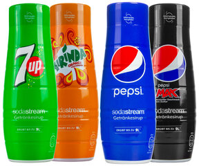 Komplektis 4 siirupit: Sodastream 7UP, Mirinda, Pepsi, Pepsi Max hind ja info | Mulliveemasinad | kaup24.ee