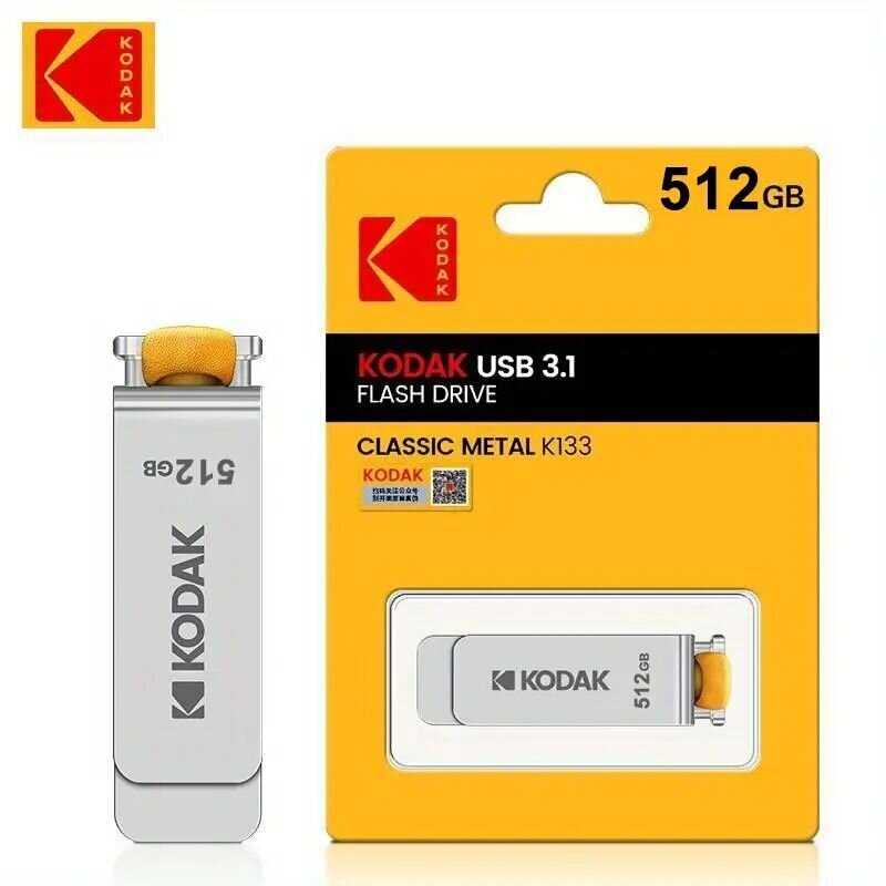 Kodak USB Pen Drive K133 Metal < 512GB hind ja info | Mälupulgad | kaup24.ee