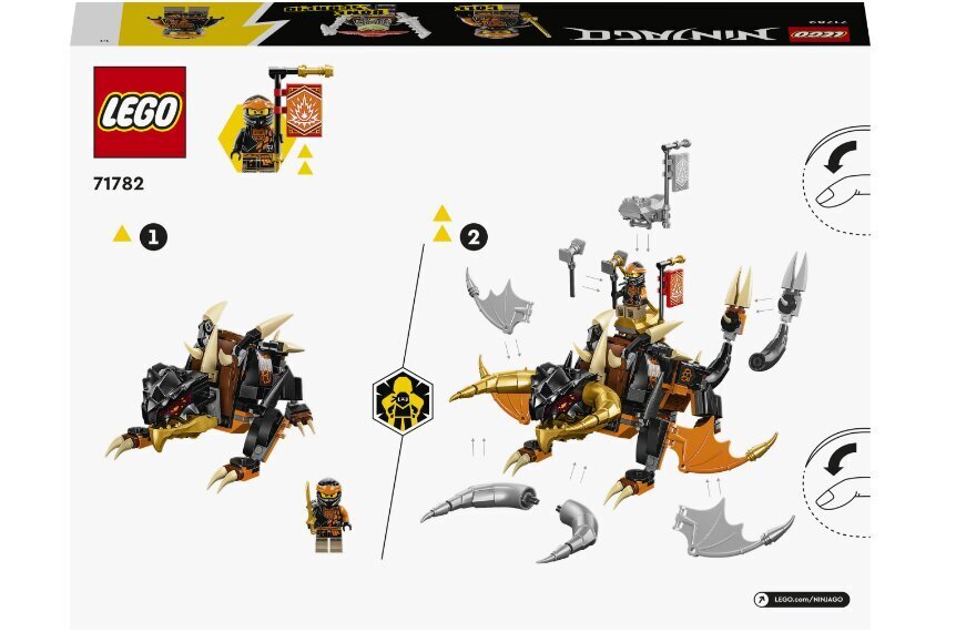 71782 LEGO® Ninjago Cole Earth Dragon EVO, 285 d. ja kingipadi Kass, 50 cm цена и информация | Klotsid ja konstruktorid | kaup24.ee