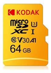 Kodak Micro SDXC UHS-I U3 V30 A1 цена и информация | Карты памяти | kaup24.ee