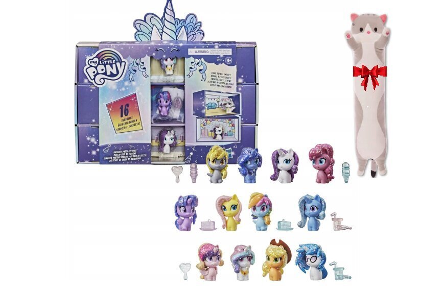 Figuurikomplekt Hasbro My Little Pony Unicorn Party ja plüüsist padi Cat, 50 cm hind ja info | Tüdrukute mänguasjad | kaup24.ee