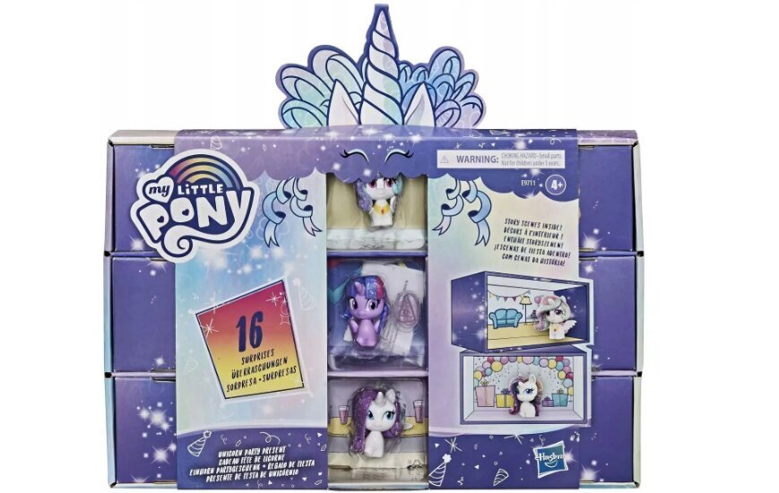 Figuurikomplekt Hasbro My Little Pony Unicorn Party ja plüüsist padi Cat, 50 cm hind ja info | Tüdrukute mänguasjad | kaup24.ee