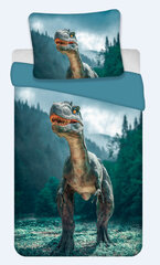 Laste voodipesukomplekt Dinosaur Blue 140x200, 2 osa hind ja info | Beebide ja laste voodipesu | kaup24.ee