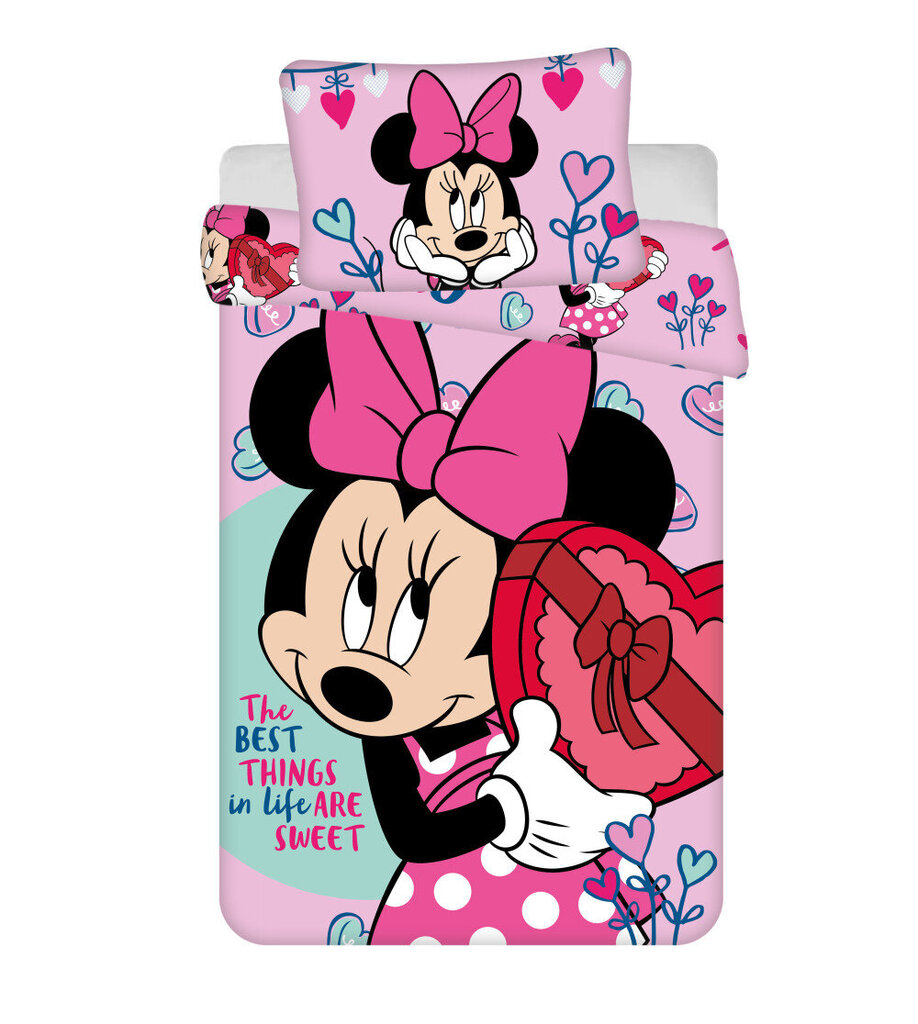 Disney Minnie Xoxo Laste voodipesukomplekt 100x135 cm, 40x60 cm hind ja info | Beebide ja laste voodipesu | kaup24.ee