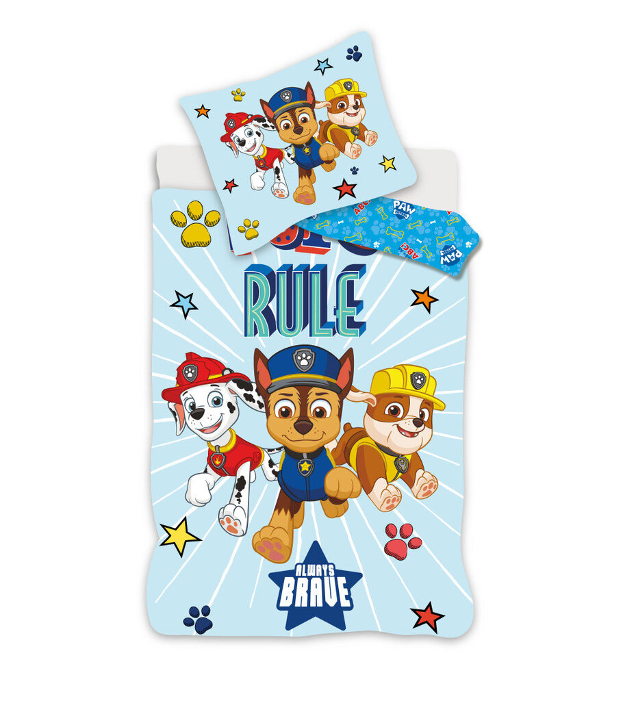 Paw Patrol Brave Laste voodipesukomplekt 100x135 cm, 40x60 cm hind ja info | Beebide ja laste voodipesu | kaup24.ee