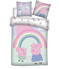 Peppa Pig Best Day Laste voodipesukomplekt 100x135 cm, 40x60 cm hind ja info | Beebide ja laste voodipesu | kaup24.ee