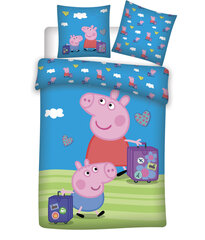 Peppa Pig Travel Laste voodipesukomplekt 100x135 cm, 40x60 cm hind ja info | Beebide ja laste voodipesu | kaup24.ee