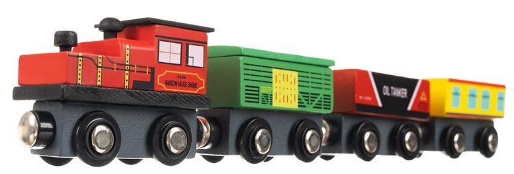 12-osaline magnetiline rongide ja vagunite komplekt hind ja info | Poiste mänguasjad | kaup24.ee