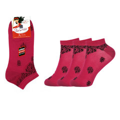 Женские короткие носки Bisoks 22109, розовые, 3 пары цена и информация | Женские носки | kaup24.ee