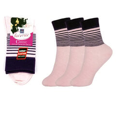 Naiste sokid Bisoks 22172 roosa, 3 paari hind ja info | Naiste sokid | kaup24.ee