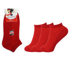 Женские короткие носки Bisoks 22174, красные, 3 пары цена и информация | Женские носки | kaup24.ee
