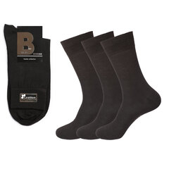 Мужские классические носки Bisoks 12313 коричневые, 3 пары цена и информация | Meeste sokid | kaup24.ee