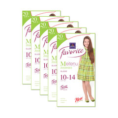 Polüamiidist sukkpüksid tüdrukutele 20 den Favorite 51101 valge, 5 tk hind ja info | Tüdrukute sukkpüksid ja sokid | kaup24.ee