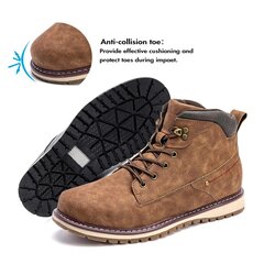 Мужские ботинки из искусственной кожи BAYC, коричневые цена и информация | Мужские ботинки | kaup24.ee