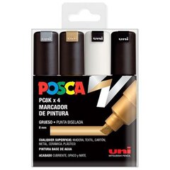 Markerite komplekt Posca PC-5M GSWB Mitmevärviline 4 Tk цена и информация | Принадлежности для рисования, лепки | kaup24.ee