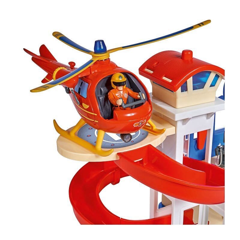 Tuletõrjuja Sami päästejaam koos tarvikutega, SIMBA hind ja info | Poiste mänguasjad | kaup24.ee