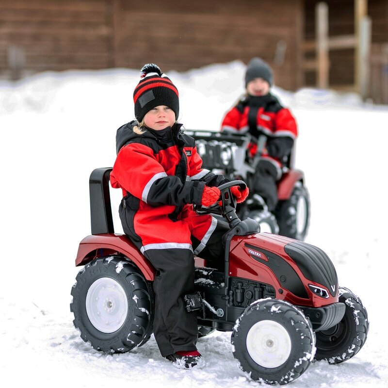 Pedaaltraktor FALK Valtra koos haagisega, punane hind ja info | Imikute mänguasjad | kaup24.ee