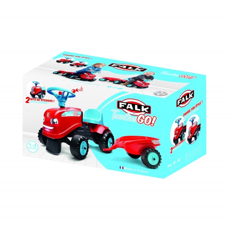 FALK GO traktor koos haagisega, punane hind ja info | Imikute mänguasjad | kaup24.ee