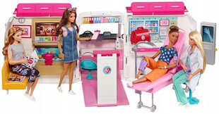 Kiirabi Barbie® mobiilne kliinik 2in1 Frm19 hind ja info | Tüdrukute mänguasjad | kaup24.ee