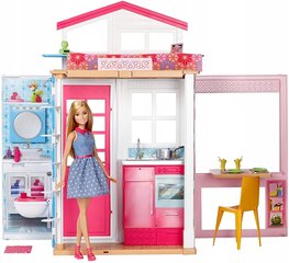 Barbie 2-tasandiline maja + nukk Mattel GXC00 hind ja info | Tüdrukute mänguasjad | kaup24.ee
