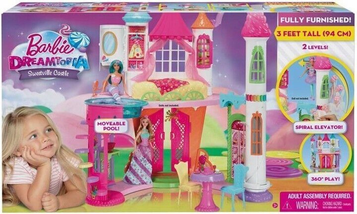 Barbie Dreamtopia Sweet Land Palace DYX 32 94 cm цена и информация | Tüdrukute mänguasjad | kaup24.ee