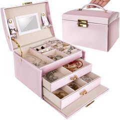 Шкатулка для ювелирных изделий Beautylushh, розовая цена и информация | Детали интерьера | kaup24.ee