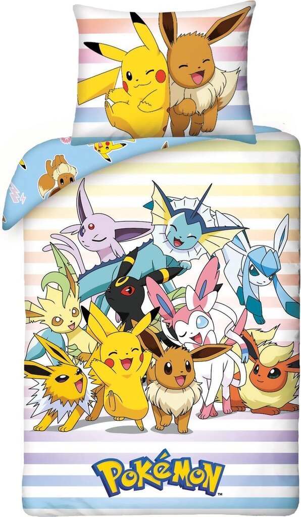 Laste voodipesukomplekt Pokemon 140x200+65x65, 2-osaline hind ja info | Beebide ja laste voodipesu | kaup24.ee