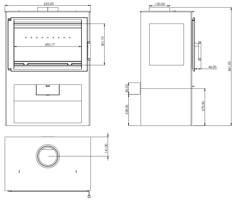 Valmiskamin Marsala 9,5 kW hind ja info | Ahjud | kaup24.ee