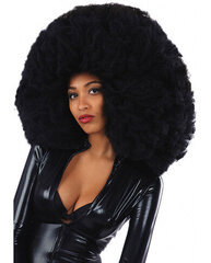 Afro parukas 60 cm, must hind ja info | Karnevali kostüümid | kaup24.ee