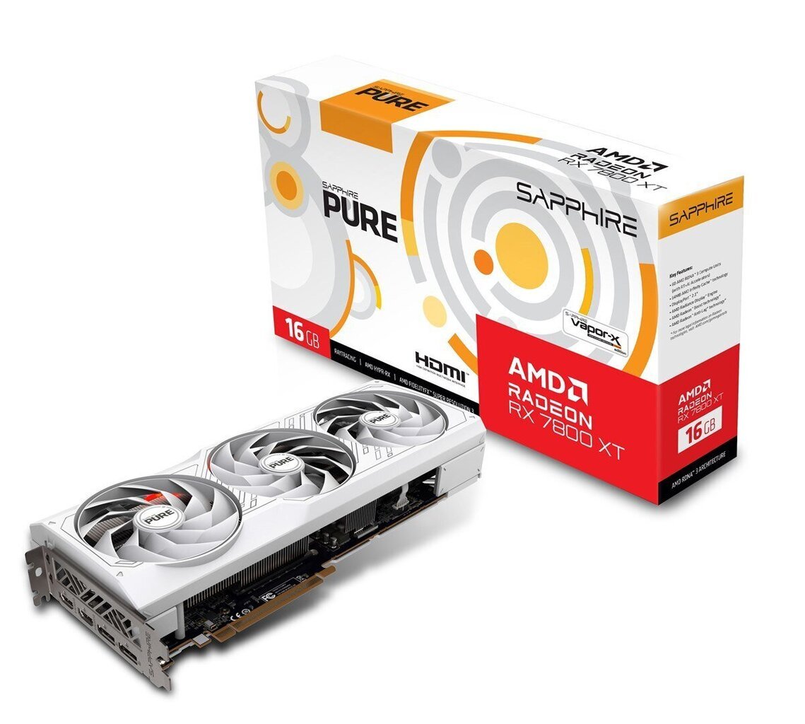 Sapphire Pure AMD Radeon RX 7800 XT (11330-03-20G) цена и информация | Videokaardid (GPU) | kaup24.ee