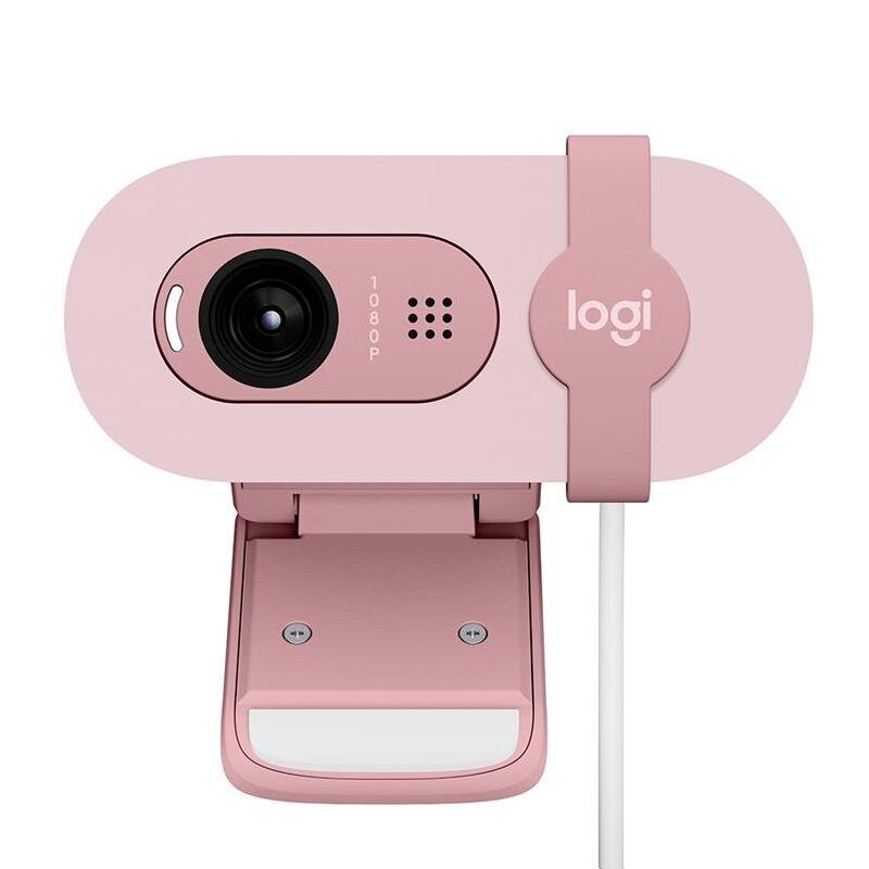 Logitech Brio 100, FHD, rose - Webcam цена и информация | Arvuti (WEB) kaamerad | kaup24.ee