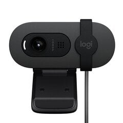 Logitech Brio 100, FHD, graphite - Webcam цена и информация | Компьютерные (Веб) камеры | kaup24.ee