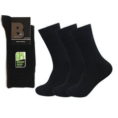 Мужские классические носки Bisoks 12310 чёрные, 3 пары цена и информация | Мужские носки | kaup24.ee