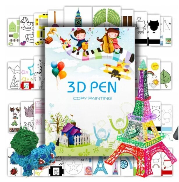 3D pliiats šablooniraamatuga hind ja info | Nutiseadmed ja aksessuaarid | kaup24.ee