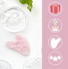 Kvartsist näo rullmasseerija komplekt + gua sha цена и информация | Массажеры для лица, инструменты для чистки лица | kaup24.ee