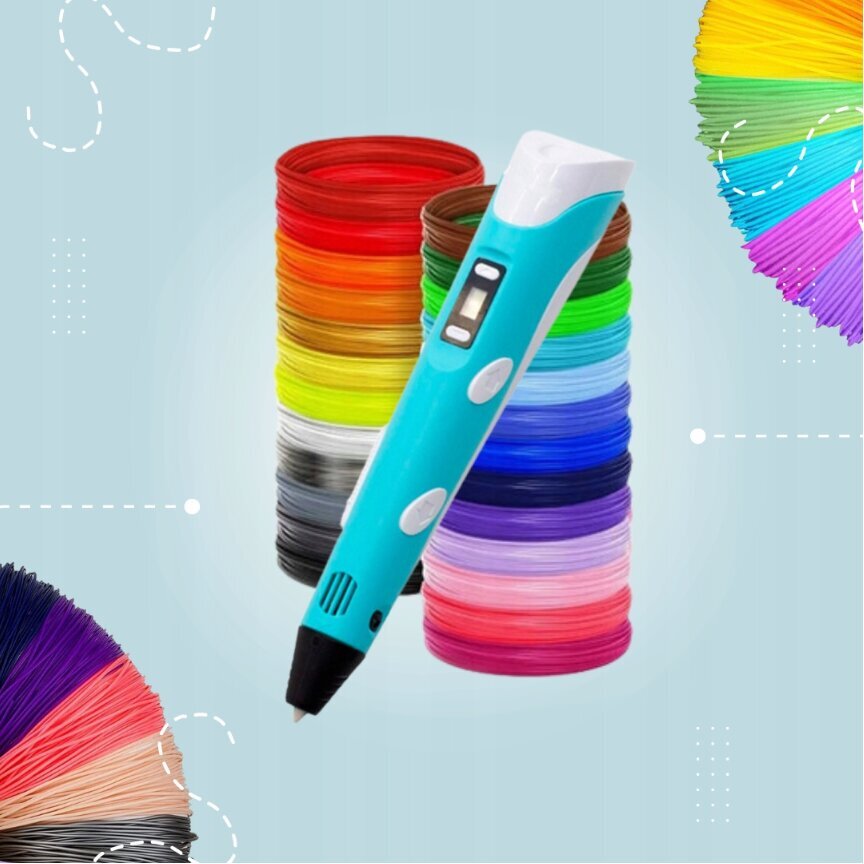3D pliiats, silikoonmatt, filament 110 M, šabloonid hind ja info | Nutiseadmed ja aksessuaarid | kaup24.ee