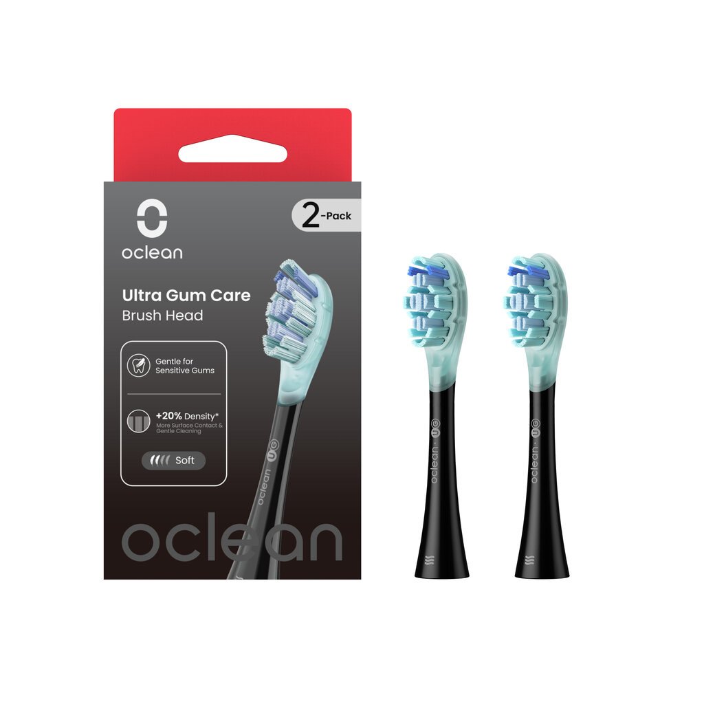 Oclean Ultra Gum Care Brush Head 2-PK UG02 B02 Black цена и информация | Elektrilised hambaharjad | kaup24.ee