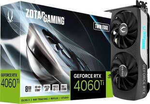 Zotac Gaming GeForce RTX 4060 Ti Twin Edge (ZT-D40610E-10M) цена и информация | Видеокарты | kaup24.ee