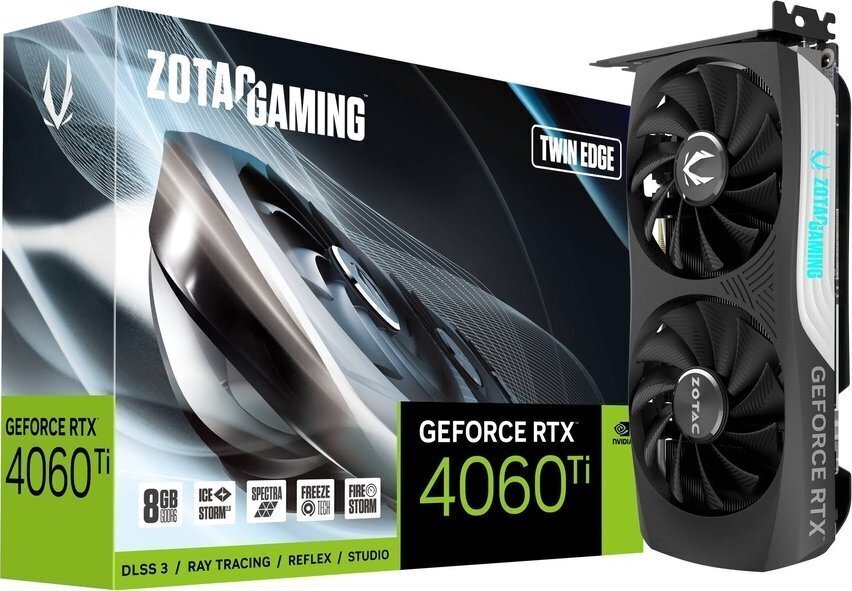 Zotac Gaming GeForce RTX 4060 Ti Twin Edge (ZT-D40610E-10M) hind ja info | Videokaardid (GPU) | kaup24.ee