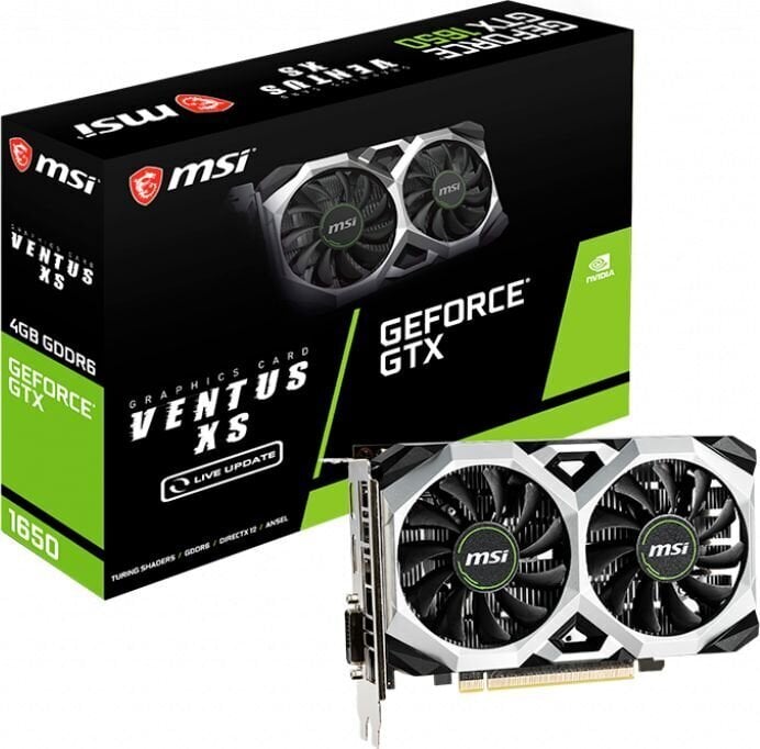 MSI GeForce GTX 1650 D6 Ventus XS V1 (GTX1650D6VENTUSXSV1) hind ja info | Videokaardid (GPU) | kaup24.ee