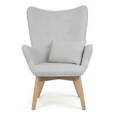 Кресло с подставкой для ног, светло-серый цена и информация | Кресла в гостиную | kaup24.ee