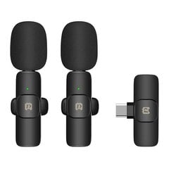 Wireless microphone Puluz PU3151B Lavalier Type C цена и информация | Микрофоны | kaup24.ee