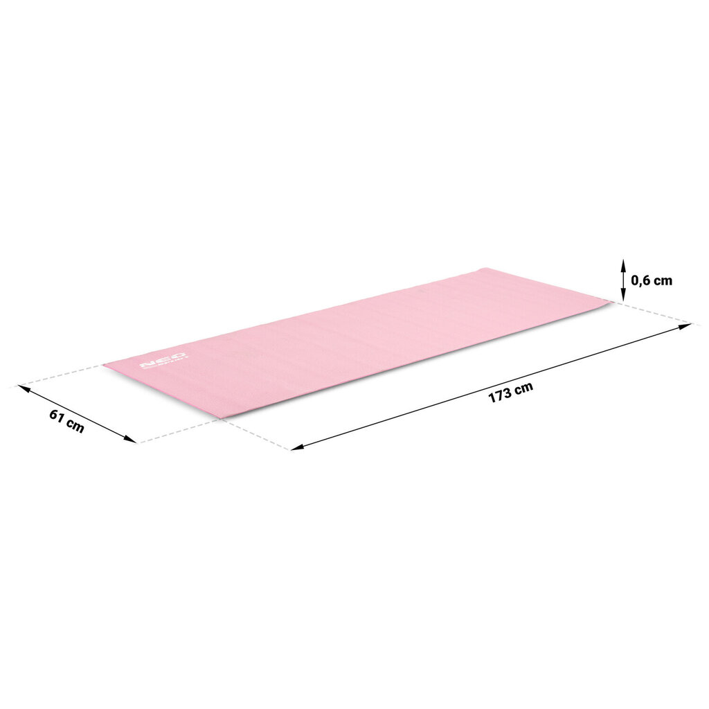 Treeningmatt Neo-Sport, 173 x 61 cm, roosa hind ja info | Joogamatid | kaup24.ee
