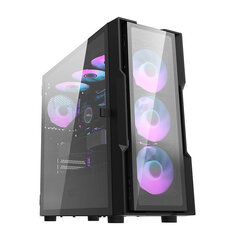 Darkflash DK431 computer case  + 4 fans (white) цена и информация | Корпуса | kaup24.ee