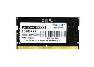 Модуль памяти Patriot Memory Signature PSD532G48002S 32 ГБ 1 x 32 ГБ DDR5 4800 МГц цена и информация | Оперативная память (RAM) | kaup24.ee