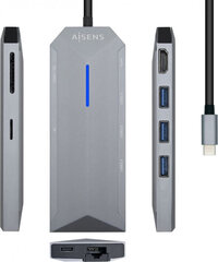 Aisens ASUC-8P004-GR цена и информация | Адаптеры и USB-hub | kaup24.ee