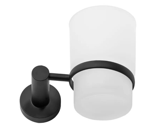 Seinale riputatav vannitoakruus, must, 322211 hind ja info | Vannitoa sisustuselemendid ja aksessuaarid | kaup24.ee