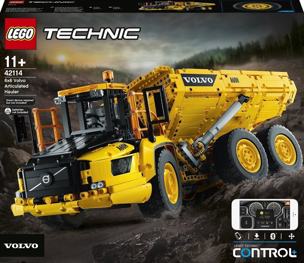 Товар с повреждённой упаковкой. 42114 LEGO® Technic 6x6 Volvo самосвал с  рычагом цена | kaup24.ee