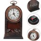 Vintage LED-kaminalamp kellaga, pruun hind ja info | Originaalsed kellad | kaup24.ee