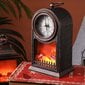 Vintage elektriline LED kaminalamp koos kellaga, pruun цена и информация | Originaalsed kellad | kaup24.ee